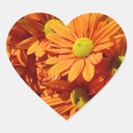 オレンジフローラハートシール ハートシール