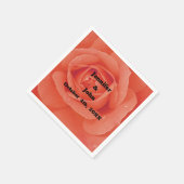 オレンジフローラバラアート開花秋の結婚式 スタンダードカクテルナプキン (角)