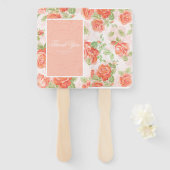 オレンジフローラバラハンドファン ハンドファン (正面&裏面)