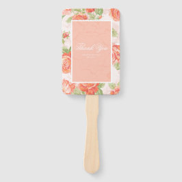 オレンジフローラバラハンドファン ハンドファン