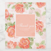 オレンジフローラバラワインラベル ワインラベル (シングルラベル)