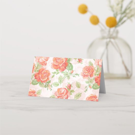 オレンジフローラバラ座席表 プレイスカード (裏面)