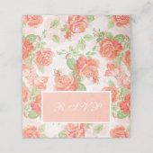 オレンジフローラバラ座席表 プレイスカード (外部開封)