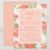 オレンジフローラバラ メニュー (正面/裏面)