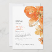 オレンジフローラブライダルシャワー 招待状 (正面)