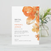 オレンジフローラブライダルシャワー 招待状 (スタンド正面)