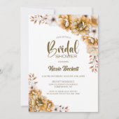 オレンジフローラブライダルシャワー 招待状 (正面)