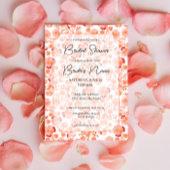 オレンジフローラプリントブライダルシャワー招待 招待状