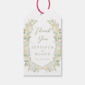 オレンジフローラボホシック結婚ラスティック感謝していのユーザ ギフトタグ (正面)