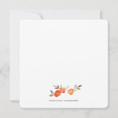 オレンジフローラリースブライダルシャワー招待状 招待状 (裏面)