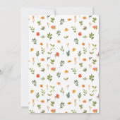 オレンジフローラリースブライダルシャワー招待 招待状 (裏面)