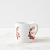 オレンジフローラリース名前をカスタムする エスプレッソカップ (正面右)