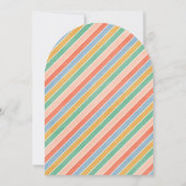 オレンジフローラレインボーキッド誕生日招待状 招待状 (裏面)