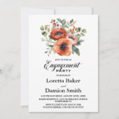 オレンジフローラ婚約パーティ 招待状 (正面)