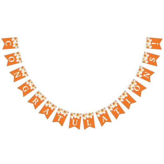 オレンジフローラ文字卒業パーティバンティングFLAG バンティングフラッグ (全)
