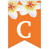 オレンジフローラ文字卒業パーティバンティングFLAG バンティングフラッグ (第1の旗)