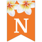 オレンジフローラ文字卒業パーティバンティングFLAG バンティングフラッグ (第3の旗)