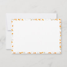 オレンジフローラ植物模様