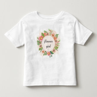 オレンジフローラ水カラーリース トドラーTシャツ