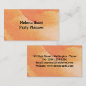 オレンジフローラ水彩名刺 名刺 (正面/裏面)