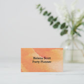 オレンジフローラ水彩名刺 名刺 (スタンド正面)