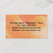 オレンジフローラ水彩名刺 名刺 (裏面)