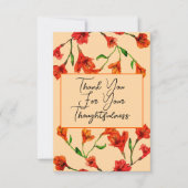 オレンジフローラ水結婚色 サンキューカード (正面)