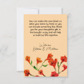 オレンジフローラ水結婚色 サンキューカード (裏面)