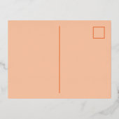 オレンジフローラ溝文房具箔はがき 箔招待状ポストカード (裏面)