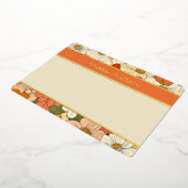 オレンジフローラ溝横箔文房具 箔招待状 (回転した状態)