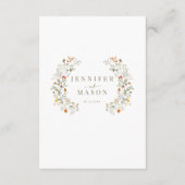 オレンジフローラ秋庭園の結婚式メニューカード エンクロージャーカード (裏面)