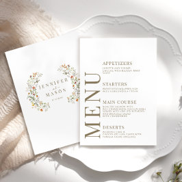 オレンジフローラ秋庭園の結婚式メニューカード エンクロージャーカード