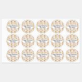 オレンジフローラ秋接着剤/防水 ラベル (シート)