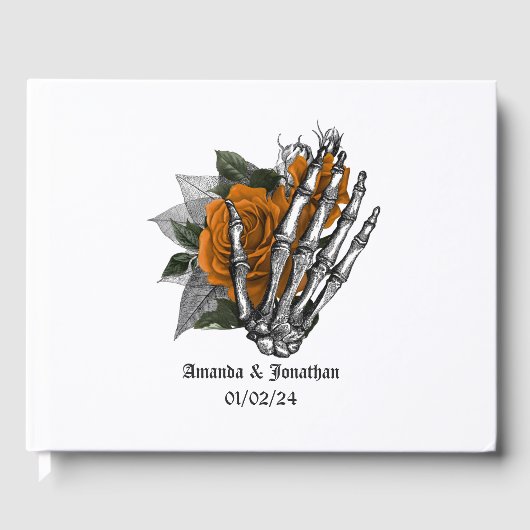 オレンジフローラ結婚ゴシック ゲストブック (正面)