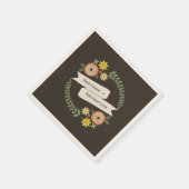 オレンジフローラ結婚リースナプキンス スタンダードカクテルナプキン (角)