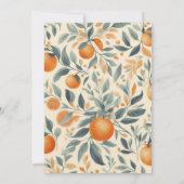 オレンジフローラ結婚式招待状 招待状 (裏面)