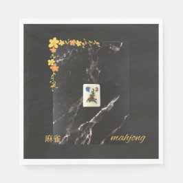 オレンジフローラ麻雀ナプキン スタンダードランチョンナプキン