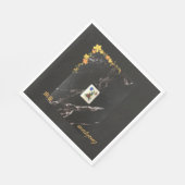 オレンジフローラ麻雀ナプキン スタンダードランチョンナプキン (角)