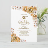 オレンジフローラ80th誕生日パーティー 招待状 (スタンド正面)