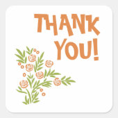 オレンジフローラ スクエアシール (正面)