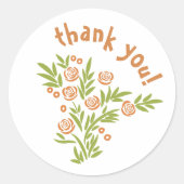 オレンジフローラ ラウンドシール (正面)