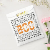 オレンジブハロウィン不気味スカルパターン フェイバーバッグ (封をした状態)