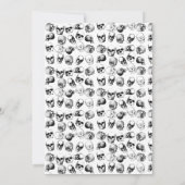 オレンジブハロウィン不気味スカル誕生日 招待状 (裏面)