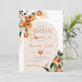 オレンジブライダルシャワー彼女は彼女のメインの絞りを見つけた 招待状 (スタンド正面)