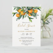オレンジブライダルシャワー招待カード 招待状 (スタンド正面)