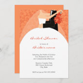 オレンジブライダルシャワー招待状 招待状 (正面/裏面)