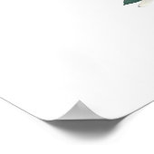 オレンジブライダルシャワー歓迎サイン ポスター (角)