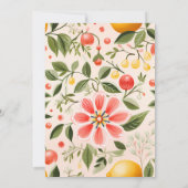 オレンジブライト&サマーはっきりしたラブ春の結婚式 招待状 (裏面)