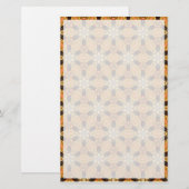 オレンジブラウンのヴィンテージの文房具 便箋 (正面/裏面)