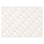 オレンジブラウンのヴィンテージの紅葉の輪郭パターン テーブルクロス (正面(横))